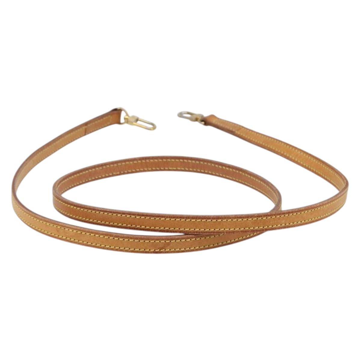 LOUIS VUITTON Nume leather Shoulder Strap Leather 48"" Beige LV Auth 204022V