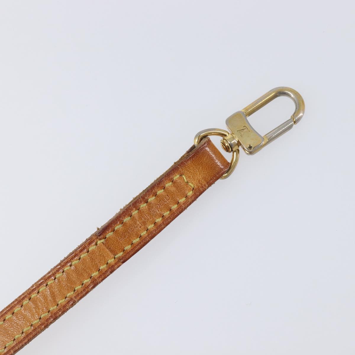LOUIS VUITTON Nume leather Shoulder Strap Leather 48"" Beige LV Auth 204022V