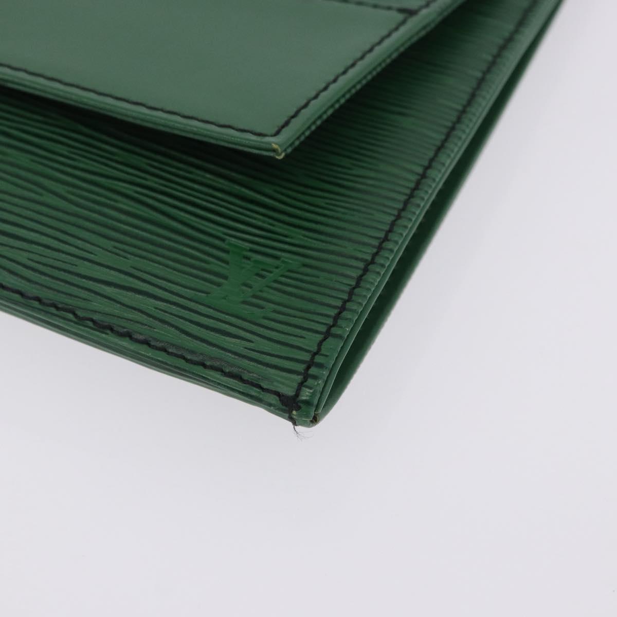 LOUIS VUITTON Epi Jena Clutch Bag Green M52724 LV Auth 204030