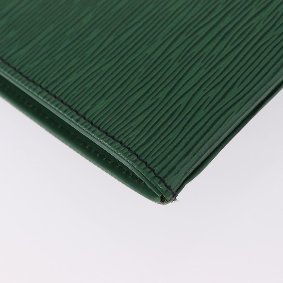 LOUIS VUITTON Epi Jena Clutch Bag Green M52724 LV Auth 204030
