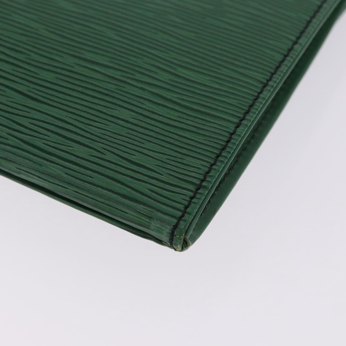 LOUIS VUITTON Epi Jena Clutch Bag Green M52724 LV Auth 204030