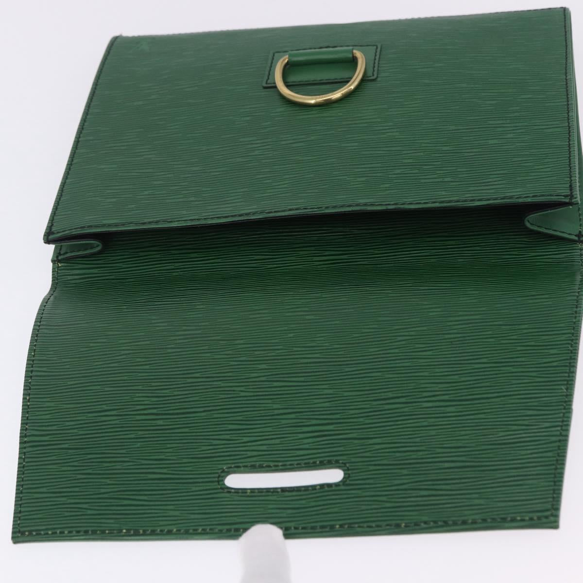 LOUIS VUITTON Epi Jena Clutch Bag Green M52724 LV Auth 204030