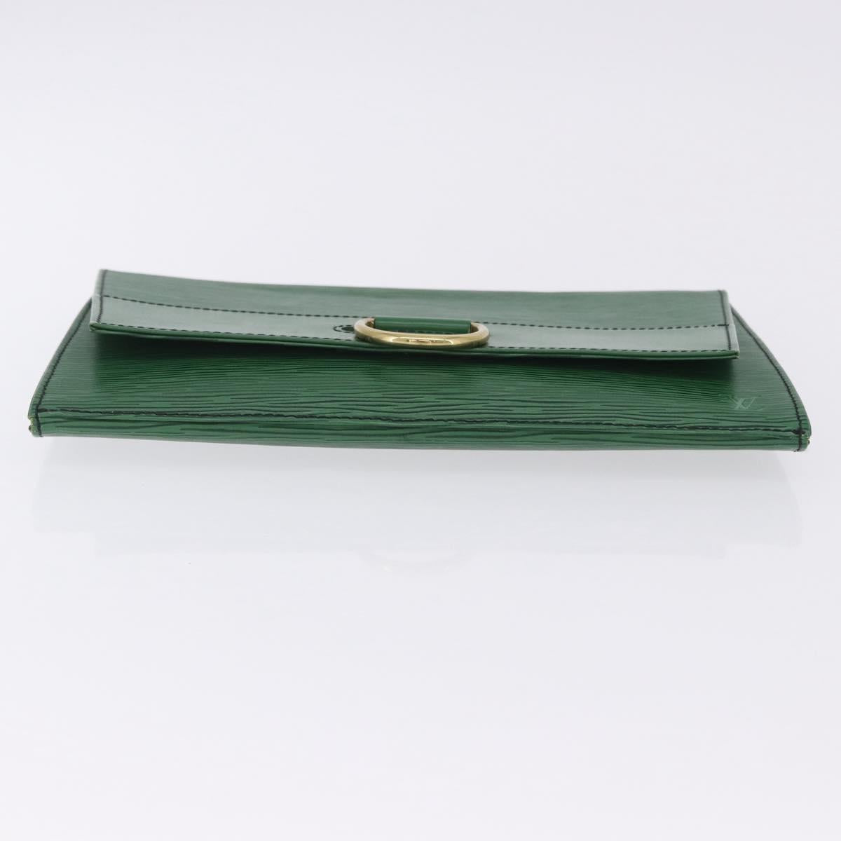 LOUIS VUITTON Epi Jena Clutch Bag Green M52724 LV Auth 204030