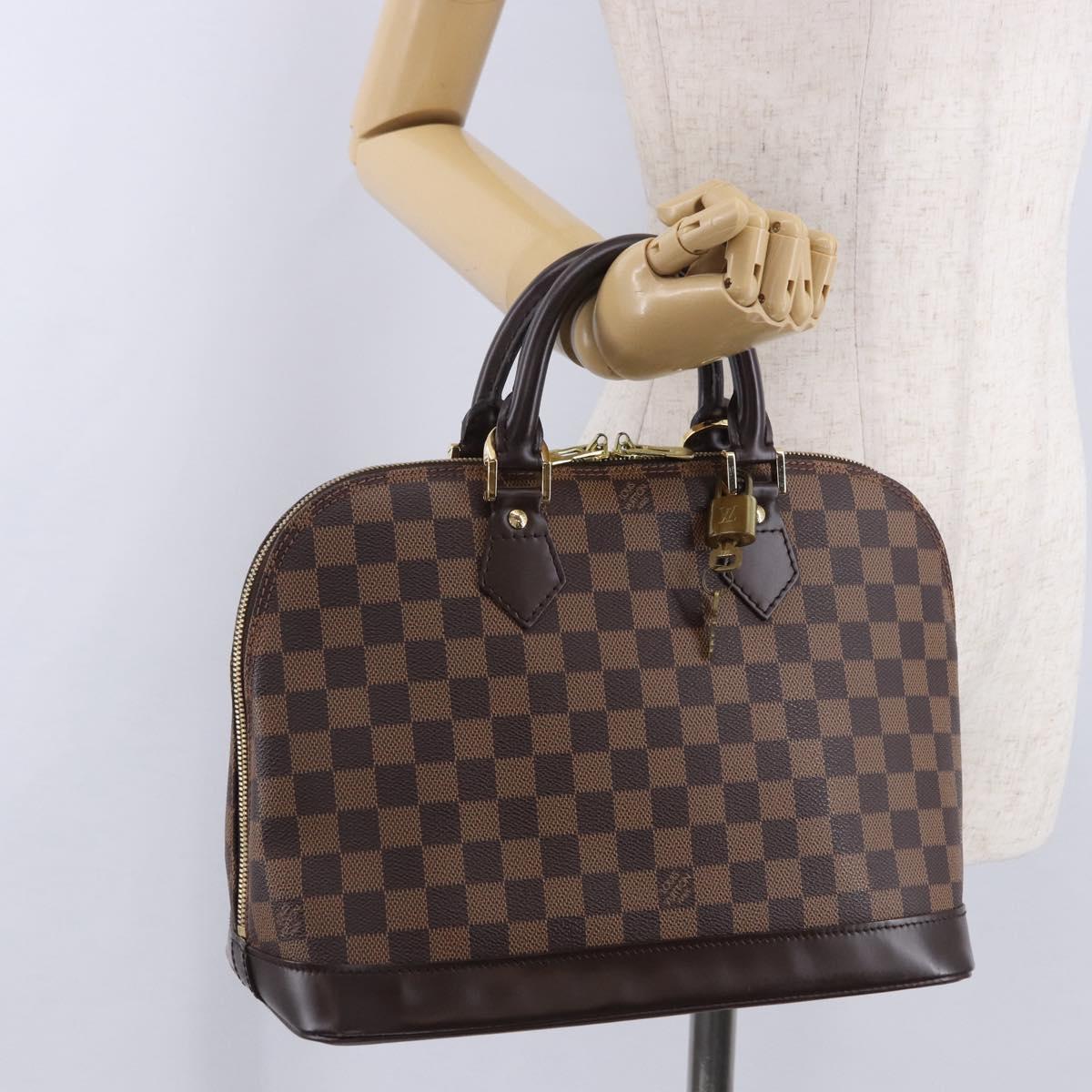 LOUIS VUITTON Damier Ebene Alma PM Hand Bag N53151 LV Auth 204034V