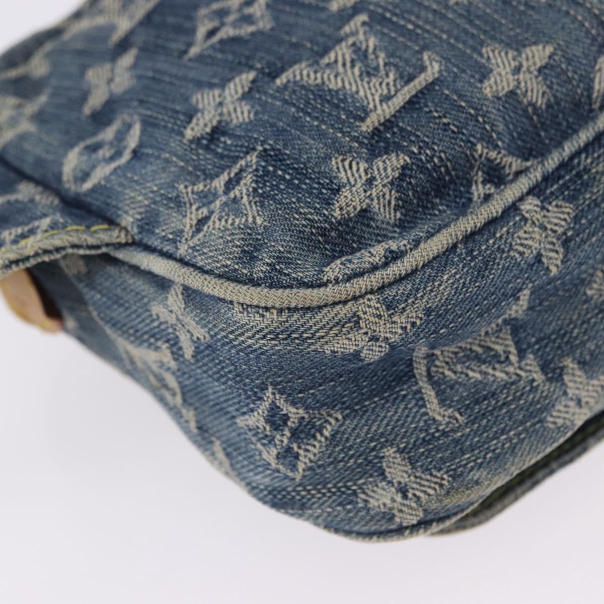 LOUIS VUITTON Monogram Denim Bum Bag Body Bag Blue M95347 LV Auth 204036A