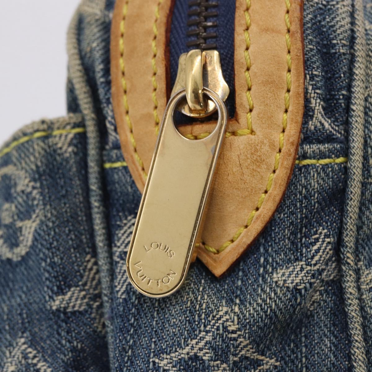 LOUIS VUITTON Monogram Denim Bum Bag Body Bag Blue M95347 LV Auth 204036A
