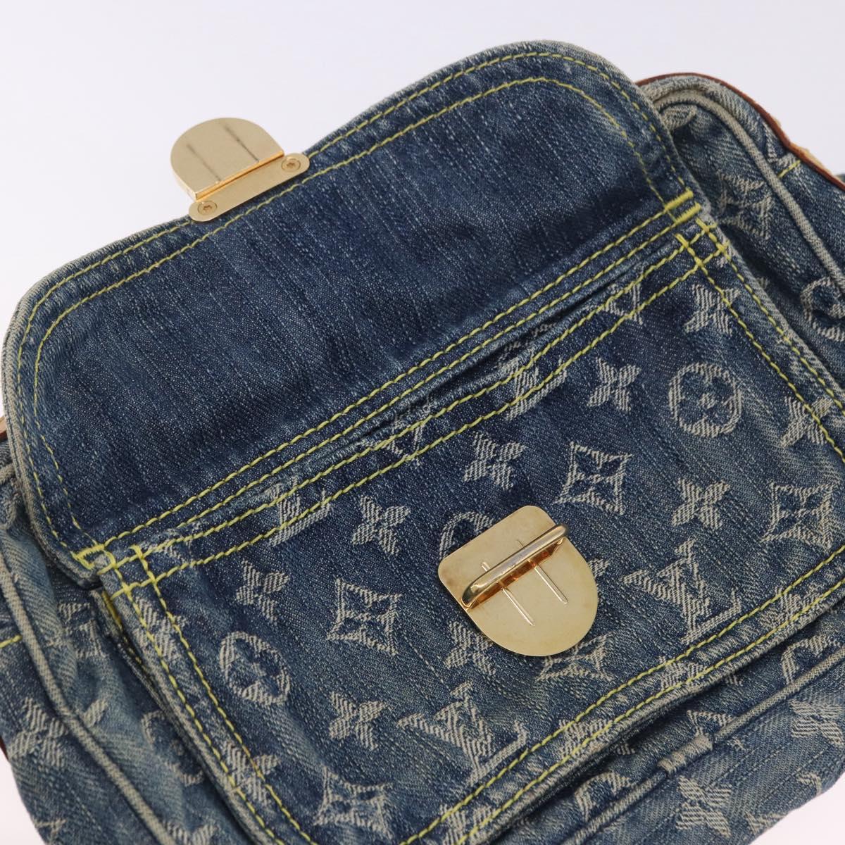 LOUIS VUITTON Monogram Denim Bum Bag Body Bag Blue M95347 LV Auth 204036A
