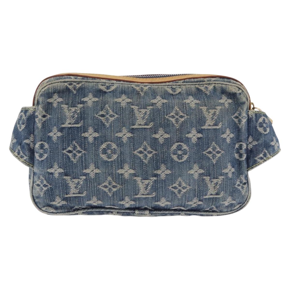 LOUIS VUITTON Monogram Denim Bum Bag Body Bag Blue M95347 LV Auth 204036A