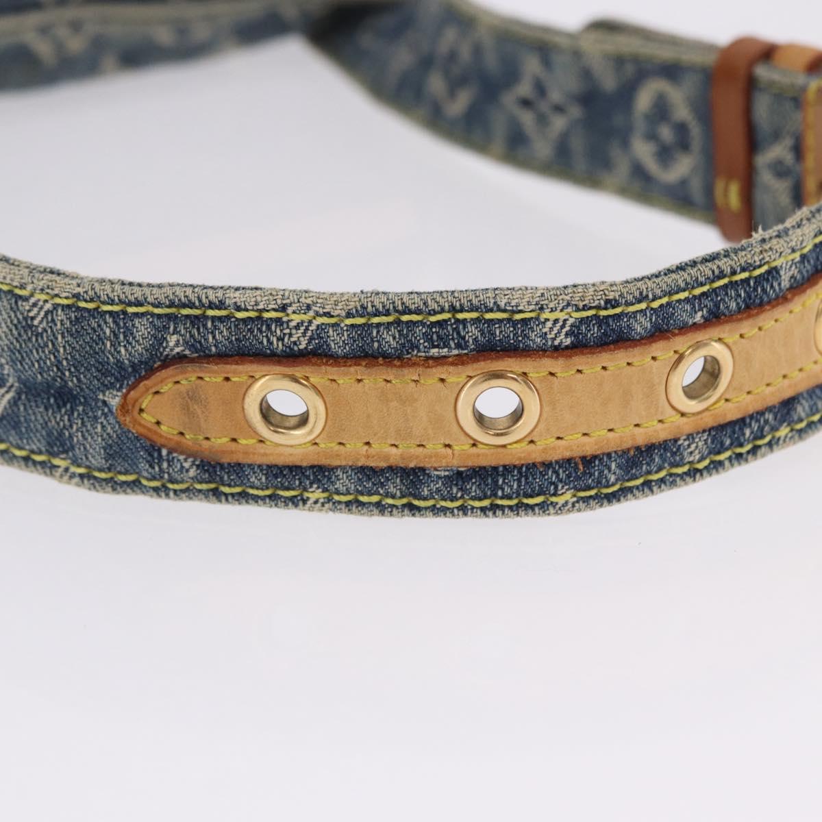 LOUIS VUITTON Monogram Denim Bum Bag Body Bag Blue M95347 LV Auth 204036A