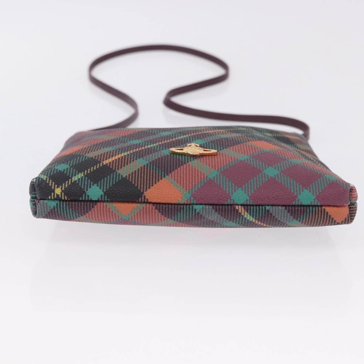 Vivienne Westwood Shoulder Bag PVC Leather Multicolor Gold Auth 204037A