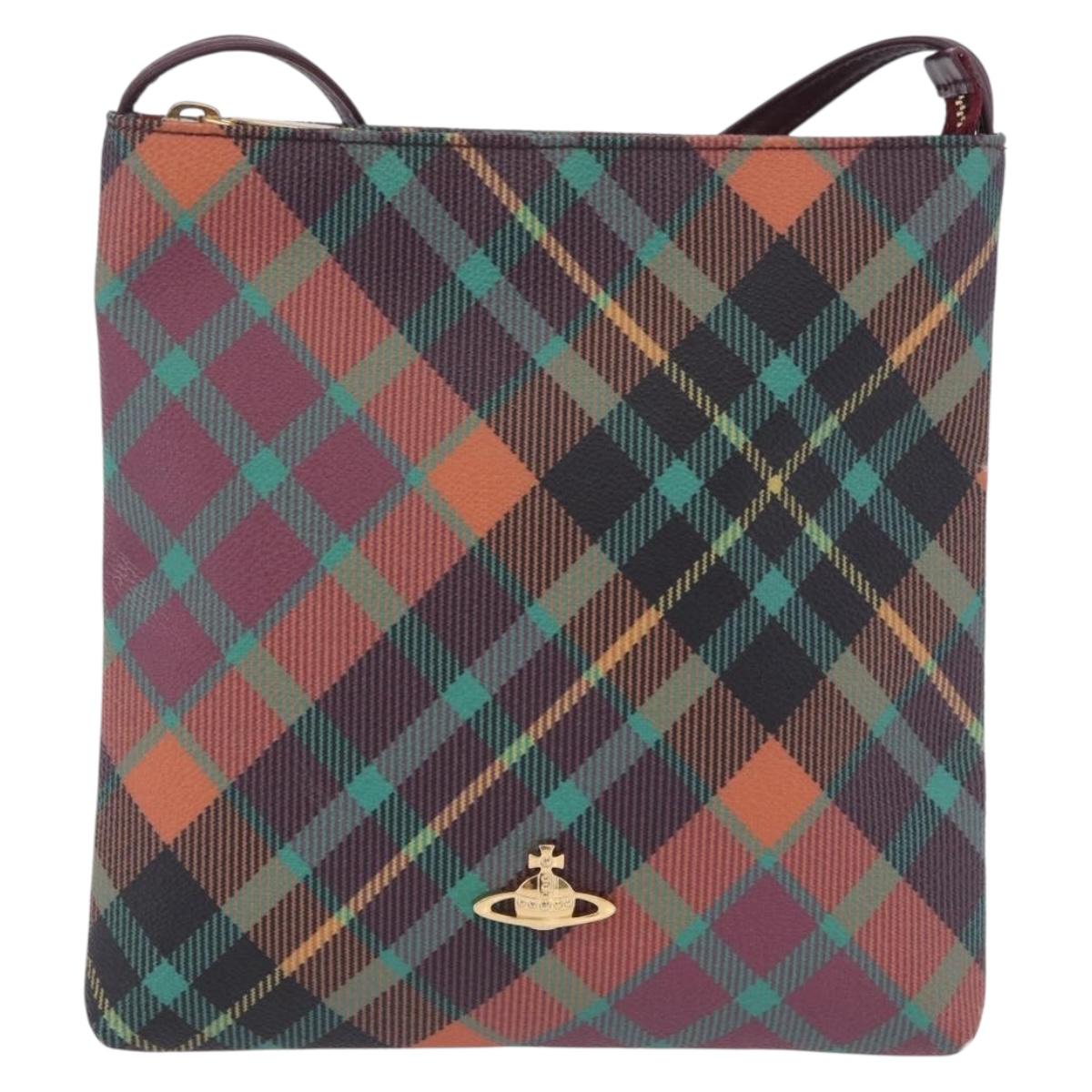 Vivienne Westwood Shoulder Bag PVC Leather Multicolor Gold Auth 204037A
