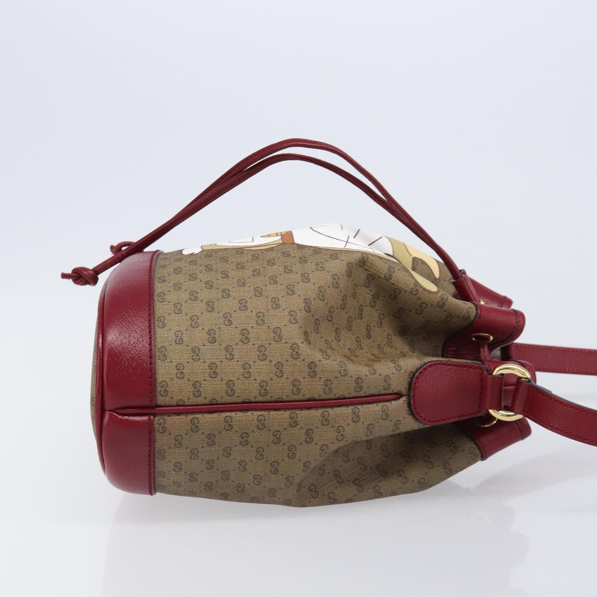 GUCCI Micro GG Supreme x Doraemon Fujiko Pro Bag PVC Beige 655597 Auth 204039SM