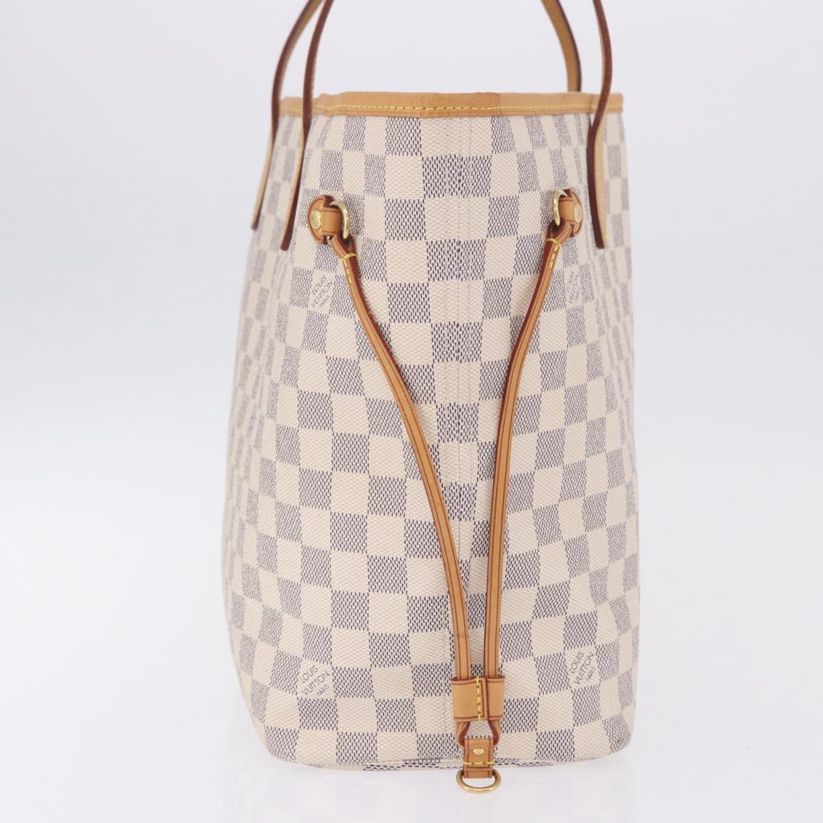 LOUIS VUITTON Damier Azur Neverfull MM Tote Bag N41605 LV Auth 204040A