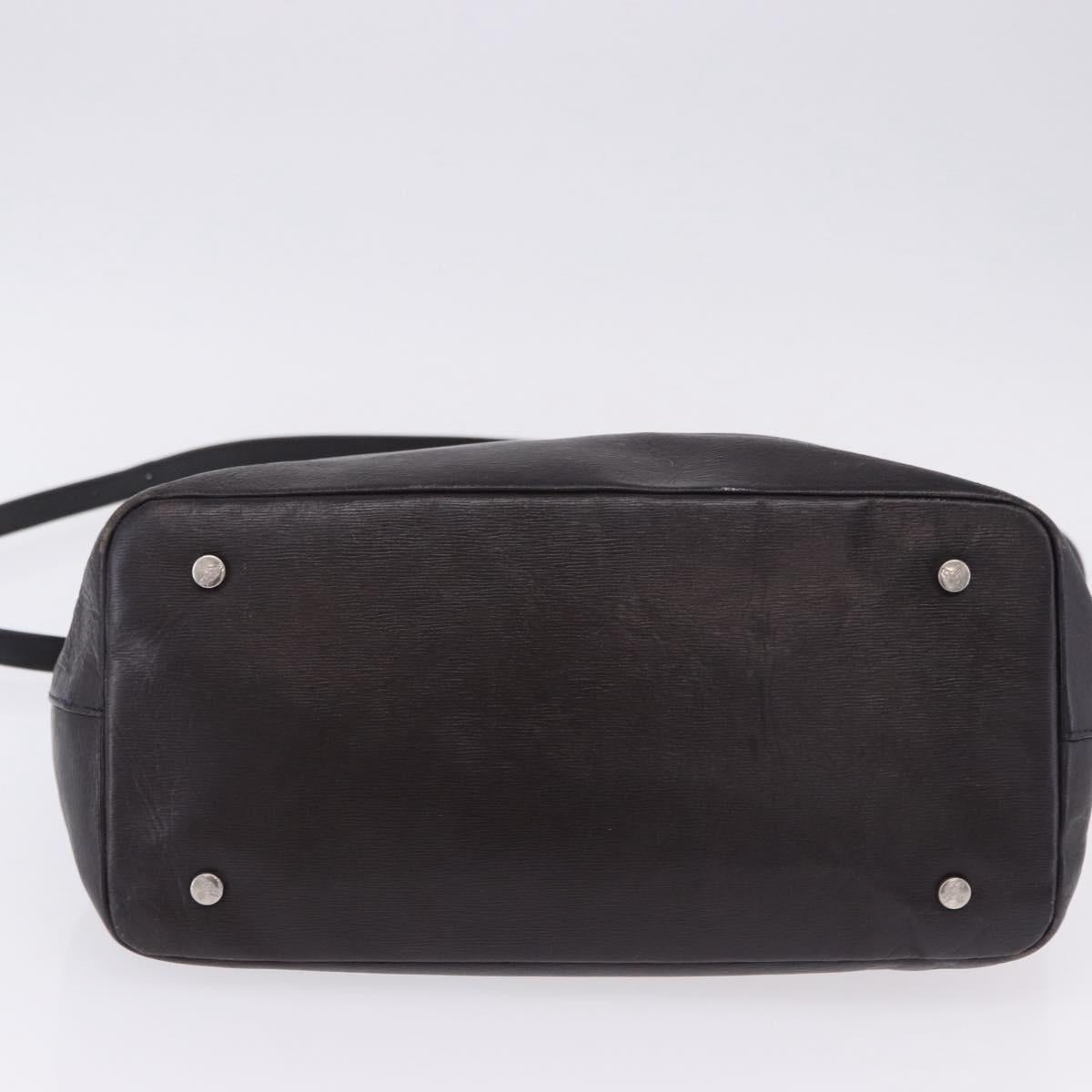 Vivienne Westwood Tote Bag Leather 2way Black Silver Auth 204042