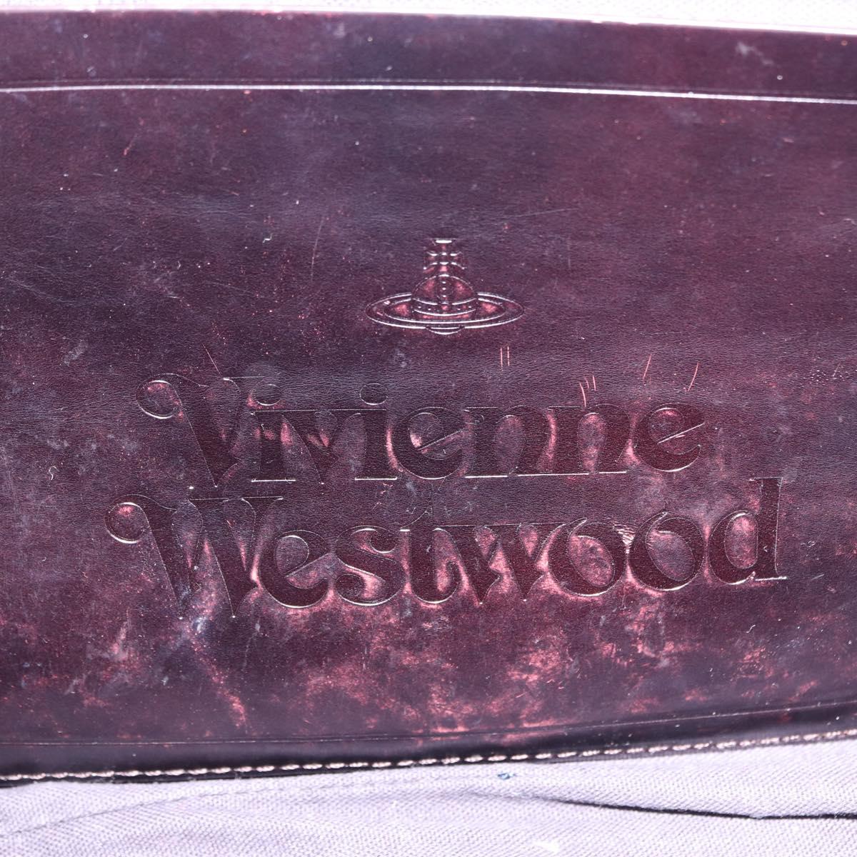 Vivienne Westwood Tote Bag Leather 2way Black Silver Auth 204042