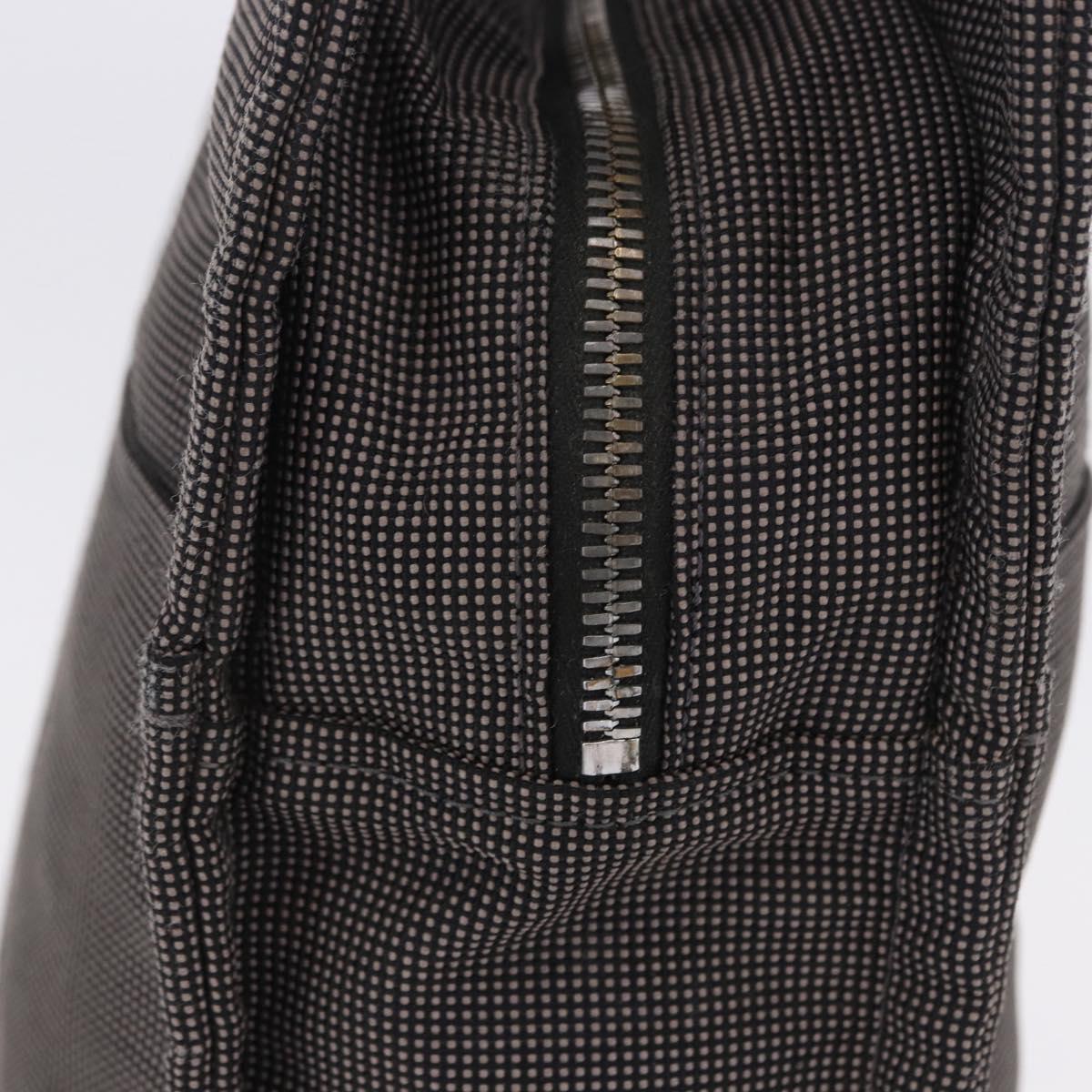 HERMES Her Line Tote MM Tote Bag Canvas Gray Silver Auth 204044