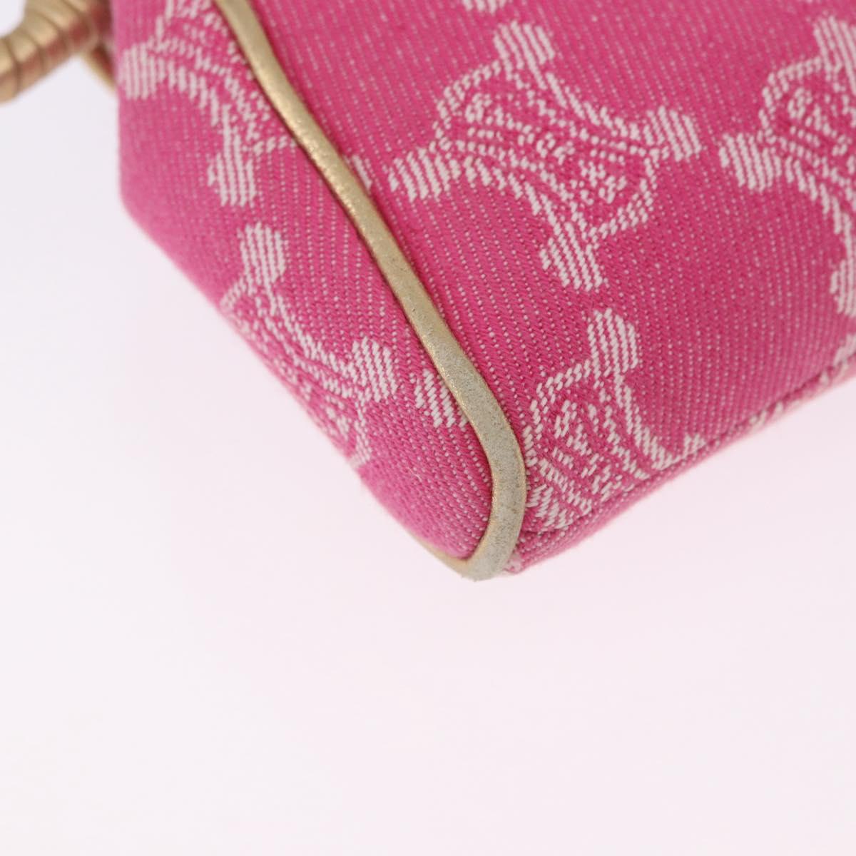 CELINE Paris Macadam Canvas Shoulder Bag Denim Pink Gold Auth 204045A