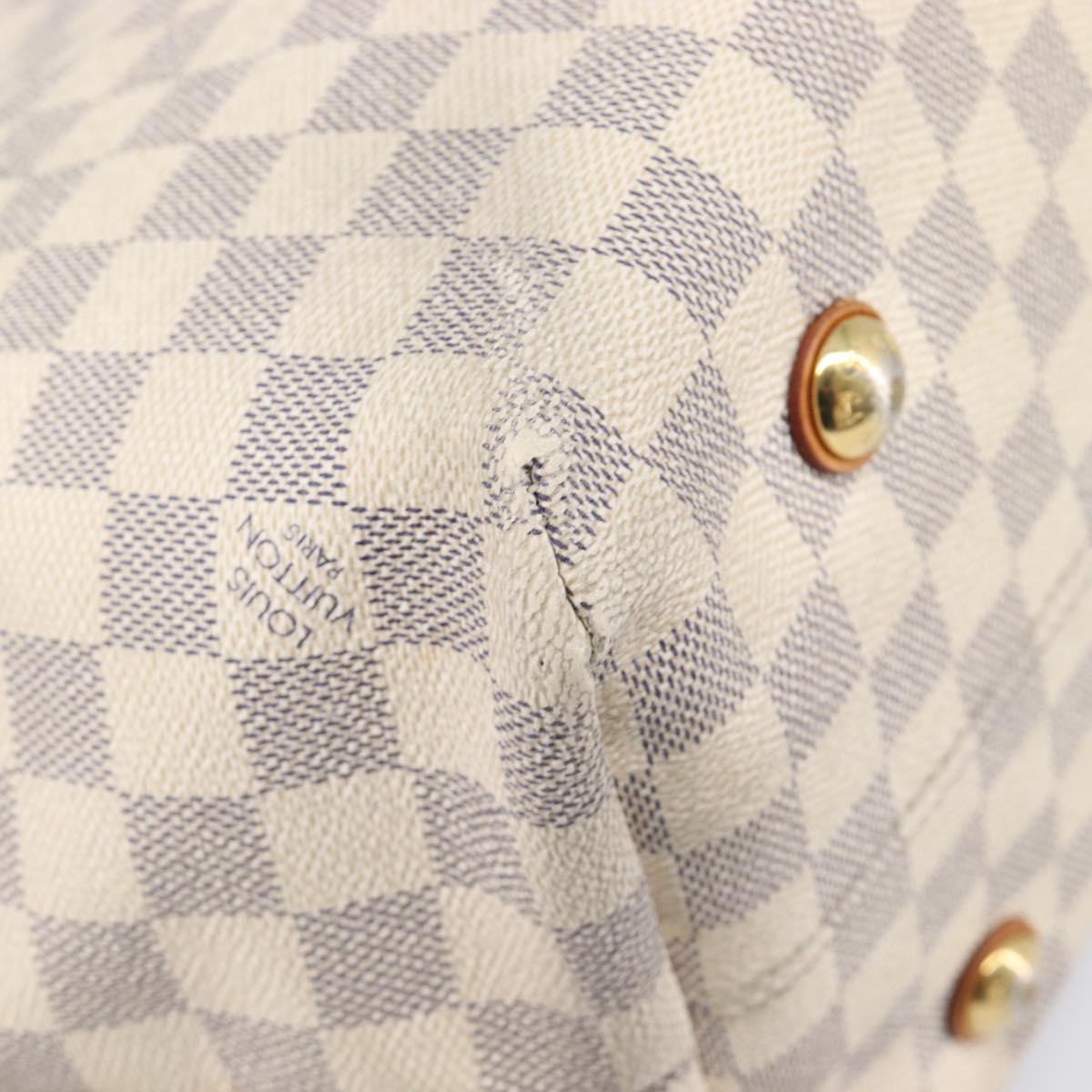 LOUIS VUITTON Damier Azur Cabas MM Shoulder Bag N41375 LV Auth 204051