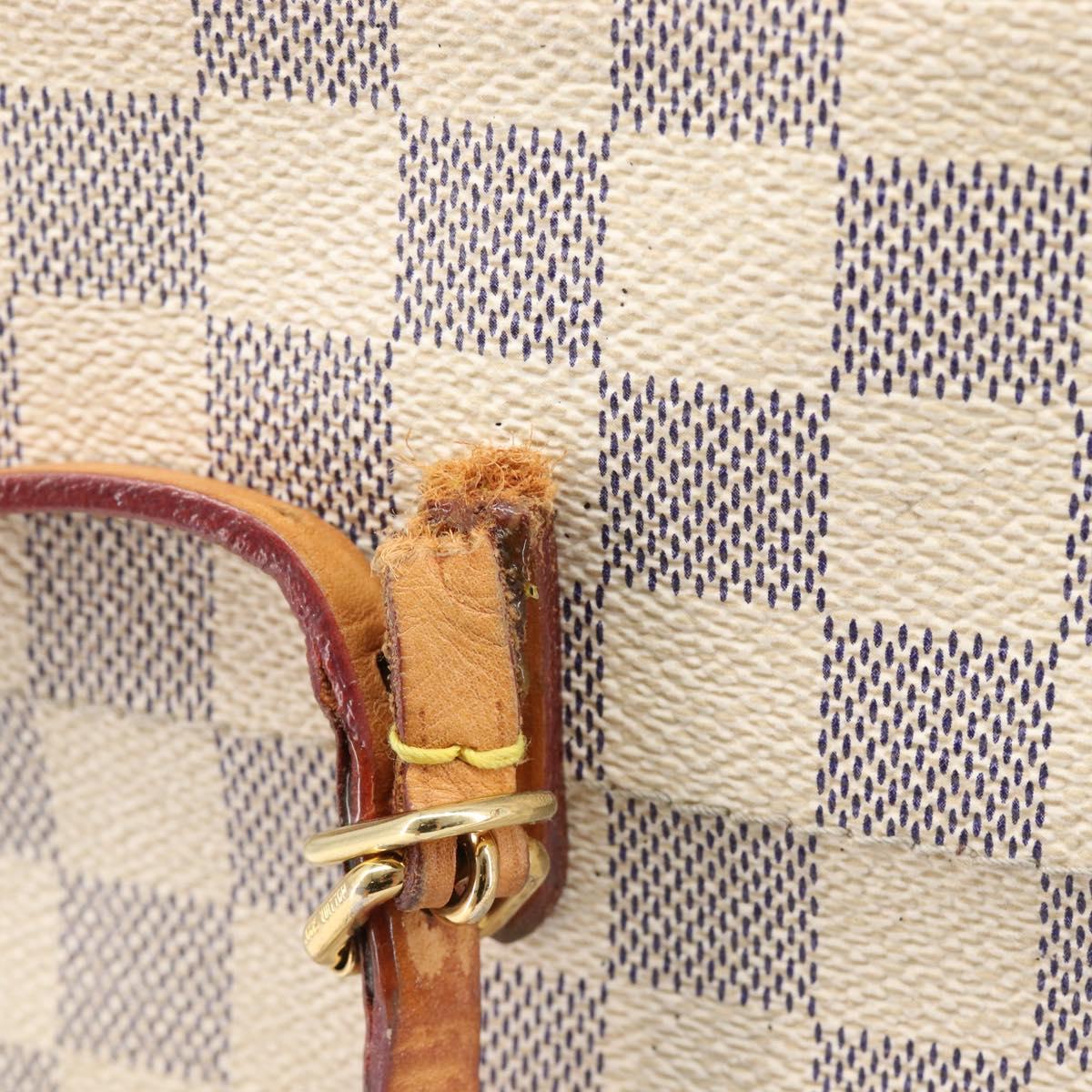 LOUIS VUITTON Damier Azur Cabas MM Shoulder Bag N41375 LV Auth 204051