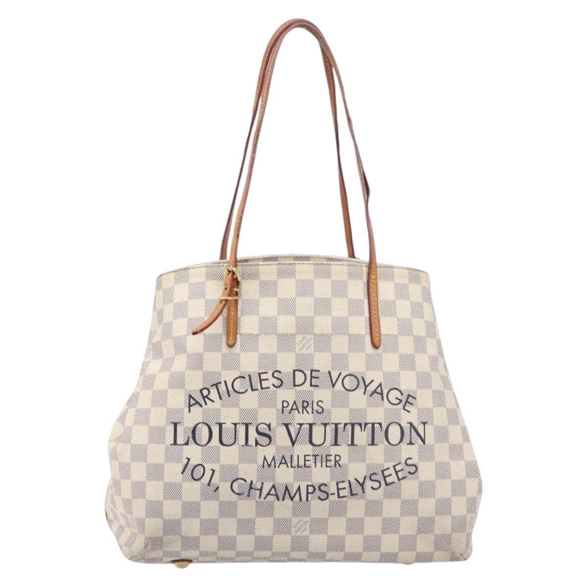 LOUIS VUITTON Damier Azur Cabas MM Shoulder Bag N41375 LV Auth 204051