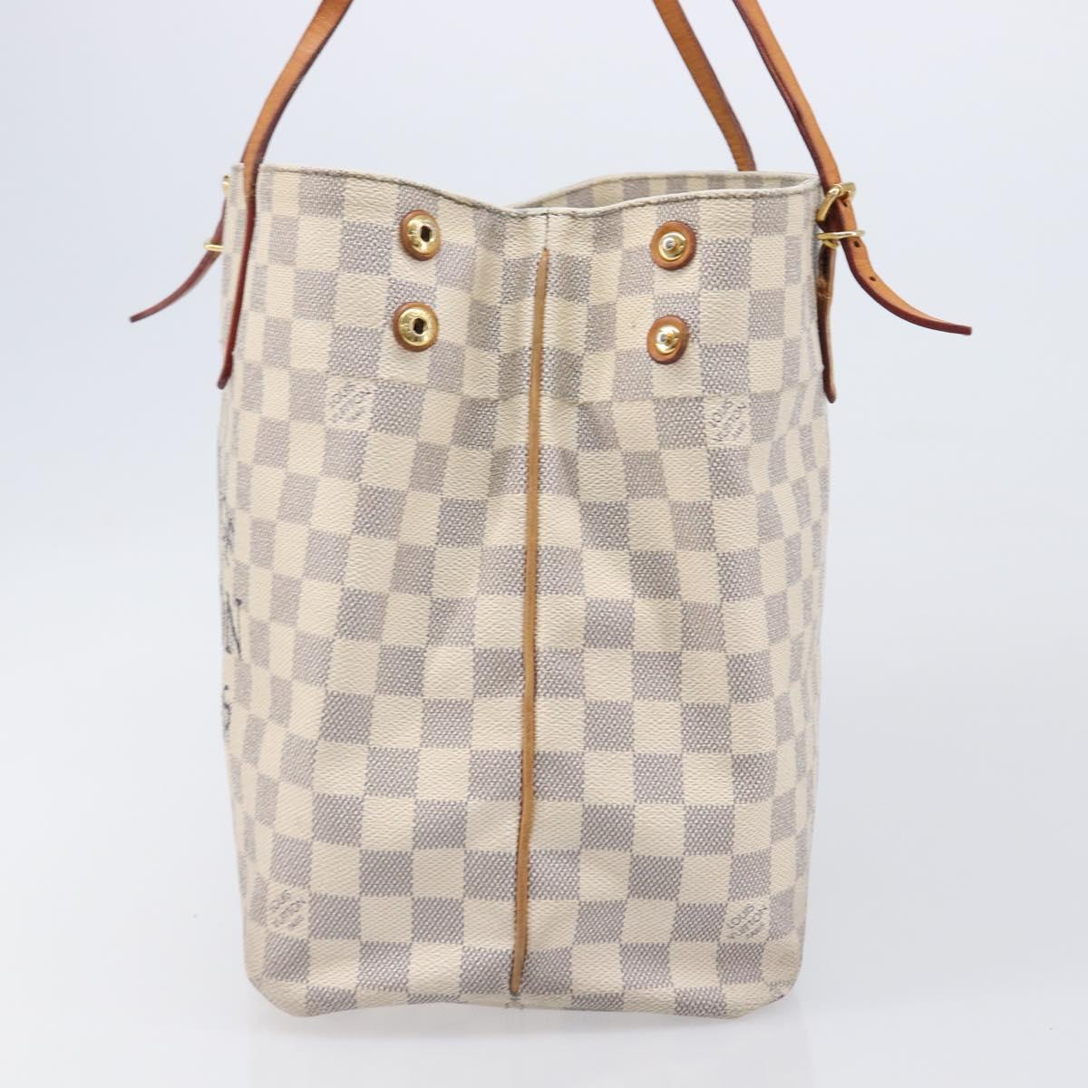 LOUIS VUITTON Damier Azur Cabas MM Shoulder Bag N41375 LV Auth 204051