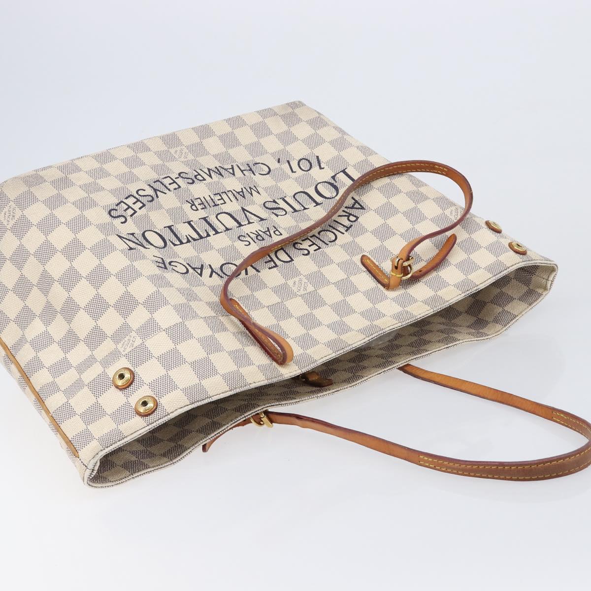LOUIS VUITTON Damier Azur Cabas MM Shoulder Bag N41375 LV Auth 204051