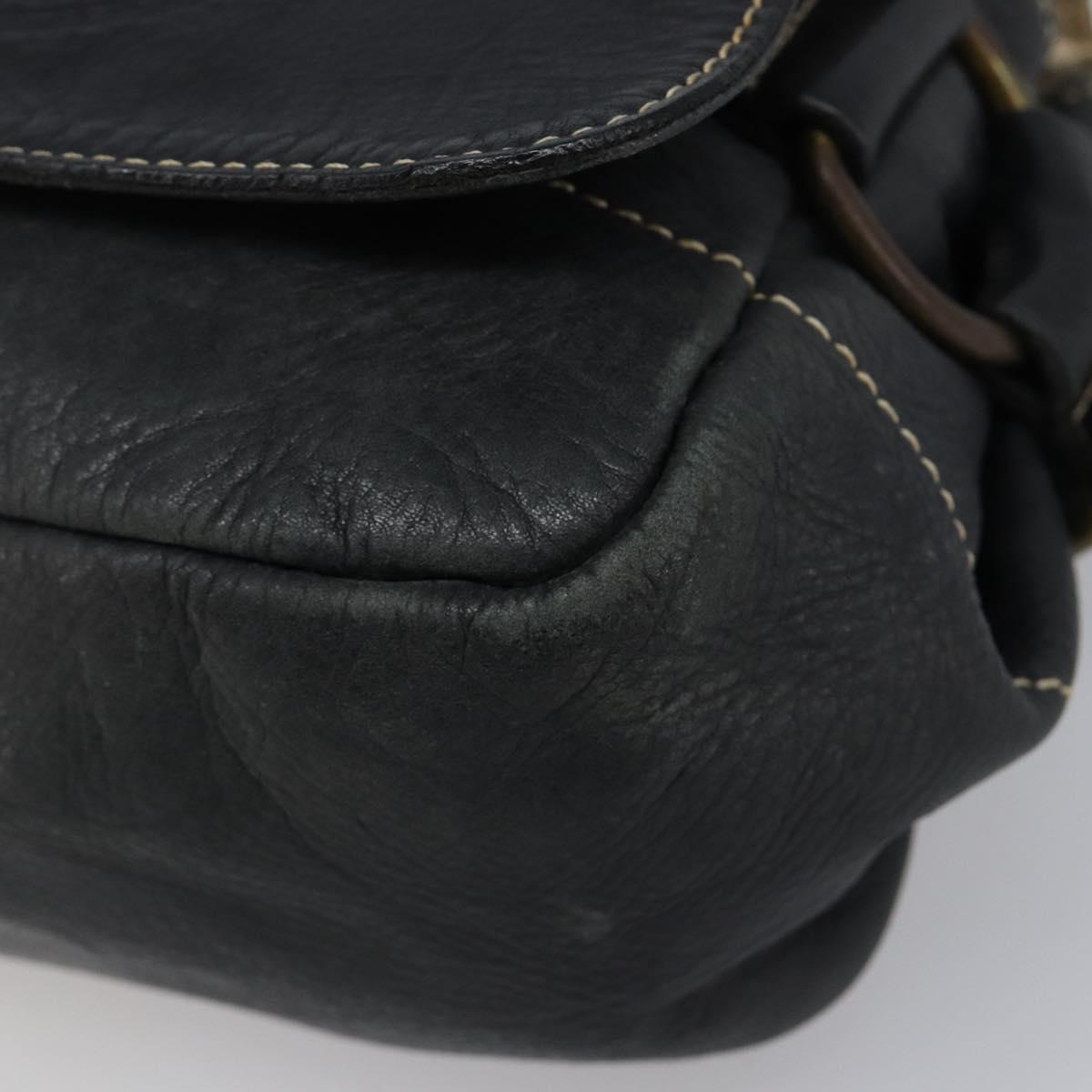 Vivienne Westwood Shoulder Bag Leather Black Auth 204052