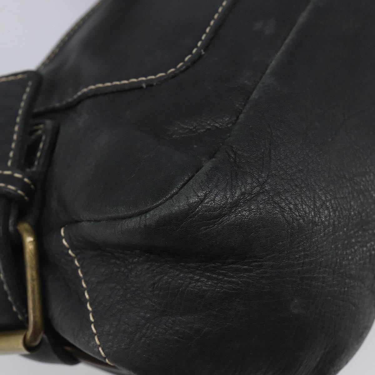 Vivienne Westwood Shoulder Bag Leather Black Auth 204052