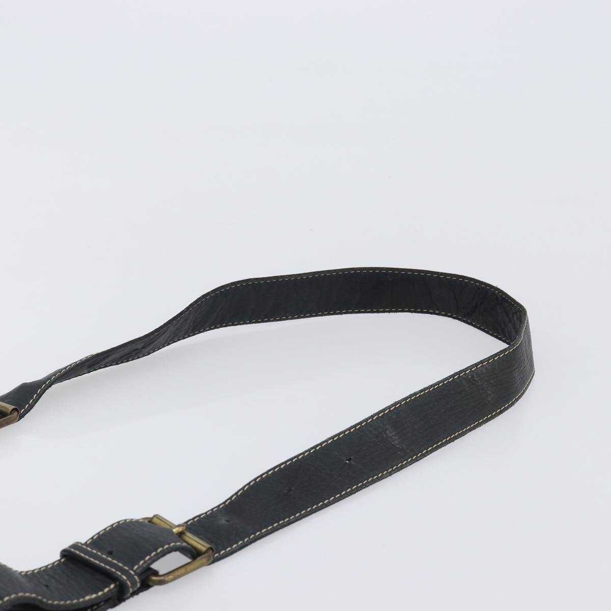 Vivienne Westwood Shoulder Bag Leather Black Auth 204052