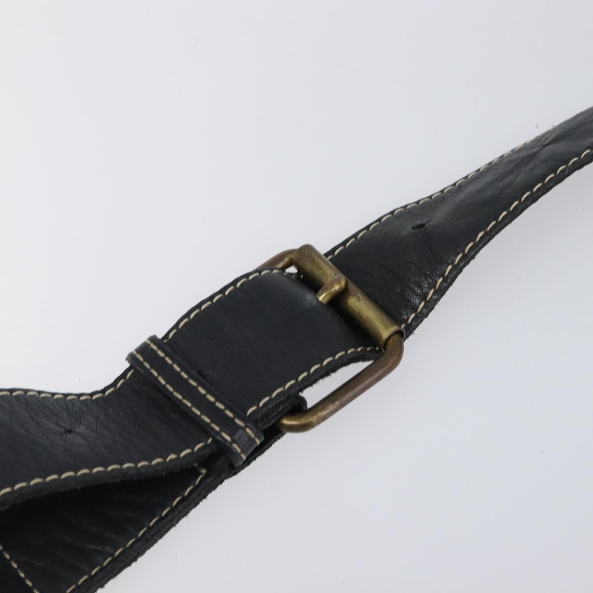 Vivienne Westwood Shoulder Bag Leather Black Auth 204052