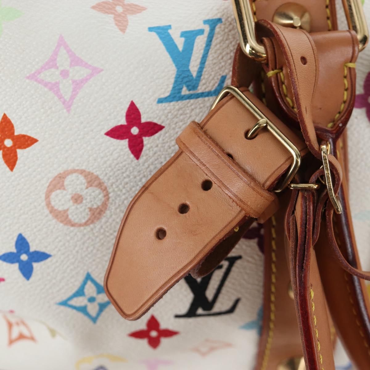 LOUIS VUITTON Monogram Multicolor Keepall 45 Bag White M92641 LV Auth 204053V