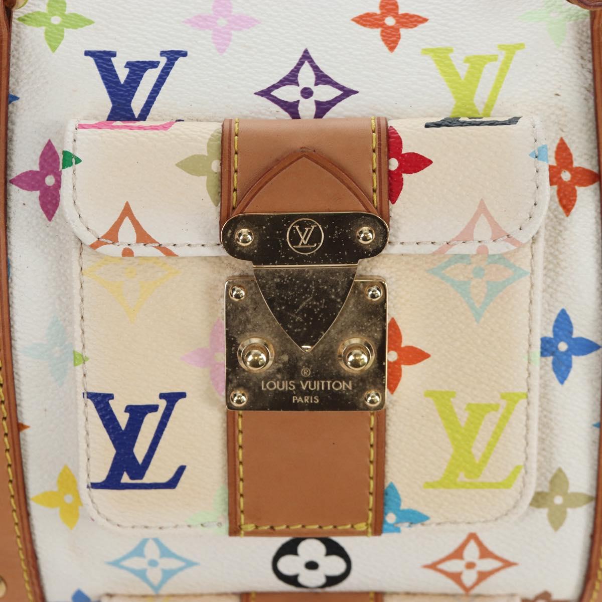 LOUIS VUITTON Monogram Multicolor Keepall 45 Bag White M92641 LV Auth 204053V