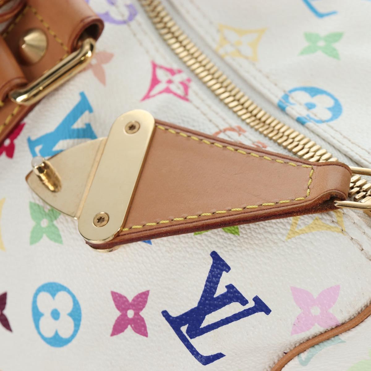 LOUIS VUITTON Monogram Multicolor Keepall 45 Bag White M92641 LV Auth 204053V