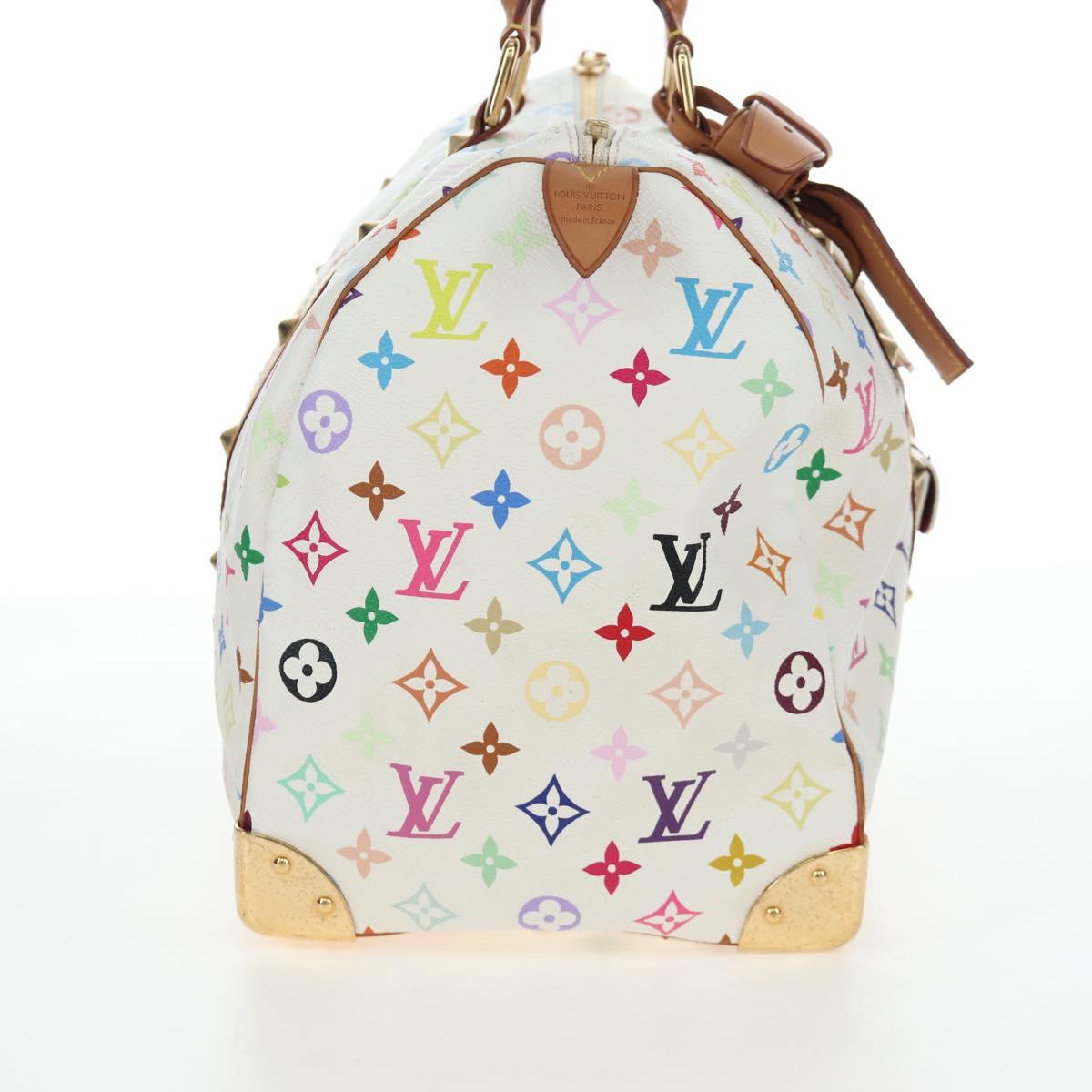 LOUIS VUITTON Monogram Multicolor Keepall 45 Bag White M92641 LV Auth 204053V