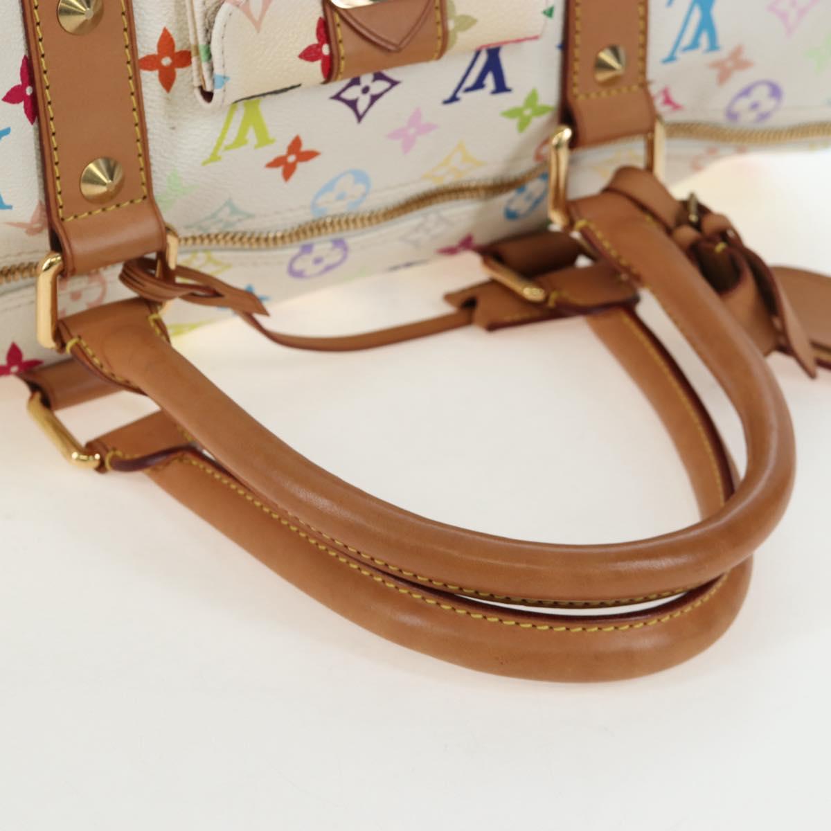 LOUIS VUITTON Monogram Multicolor Keepall 45 Bag White M92641 LV Auth 204053V