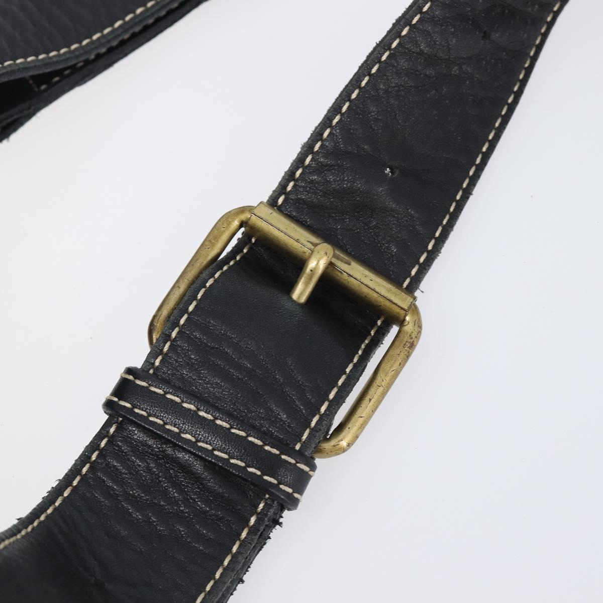 Vivienne Westwood Shoulder Bag Leather Black Gold Auth 204055
