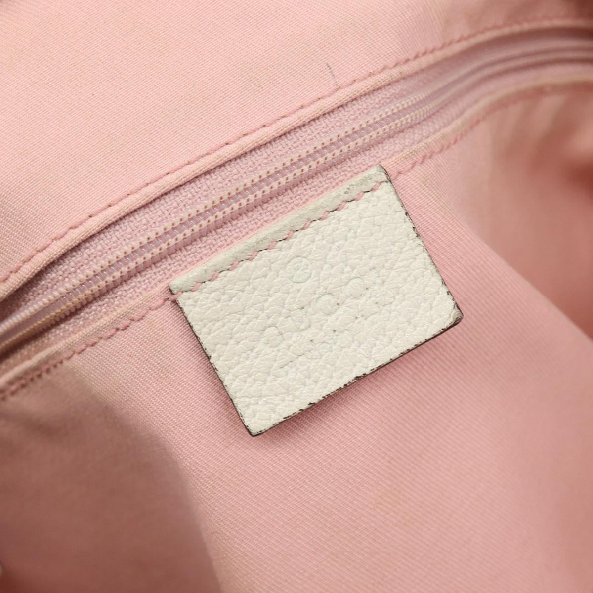 GUCCI GG Canvas Abbey Tote Bag Pink Gold 130736 Auth 204056