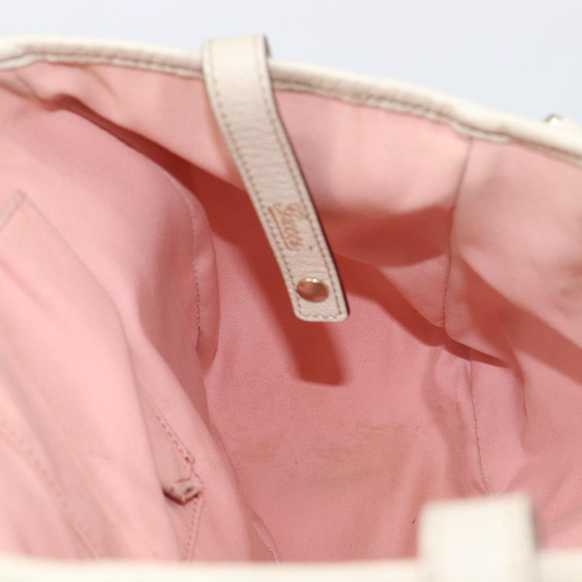 GUCCI GG Canvas Abbey Tote Bag Pink Gold 130736 Auth 204056