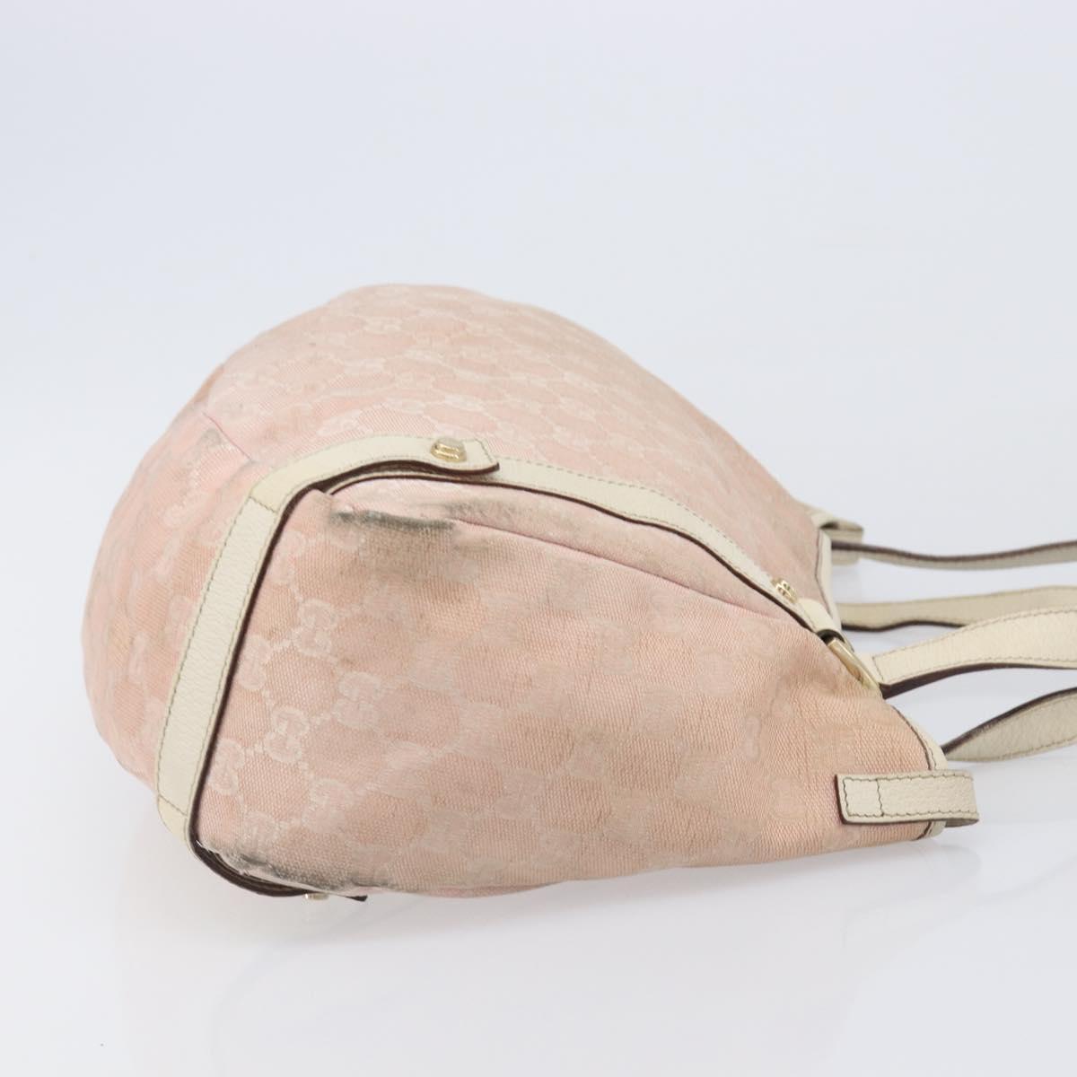 GUCCI GG Canvas Abbey Tote Bag Pink Gold 130736 Auth 204056