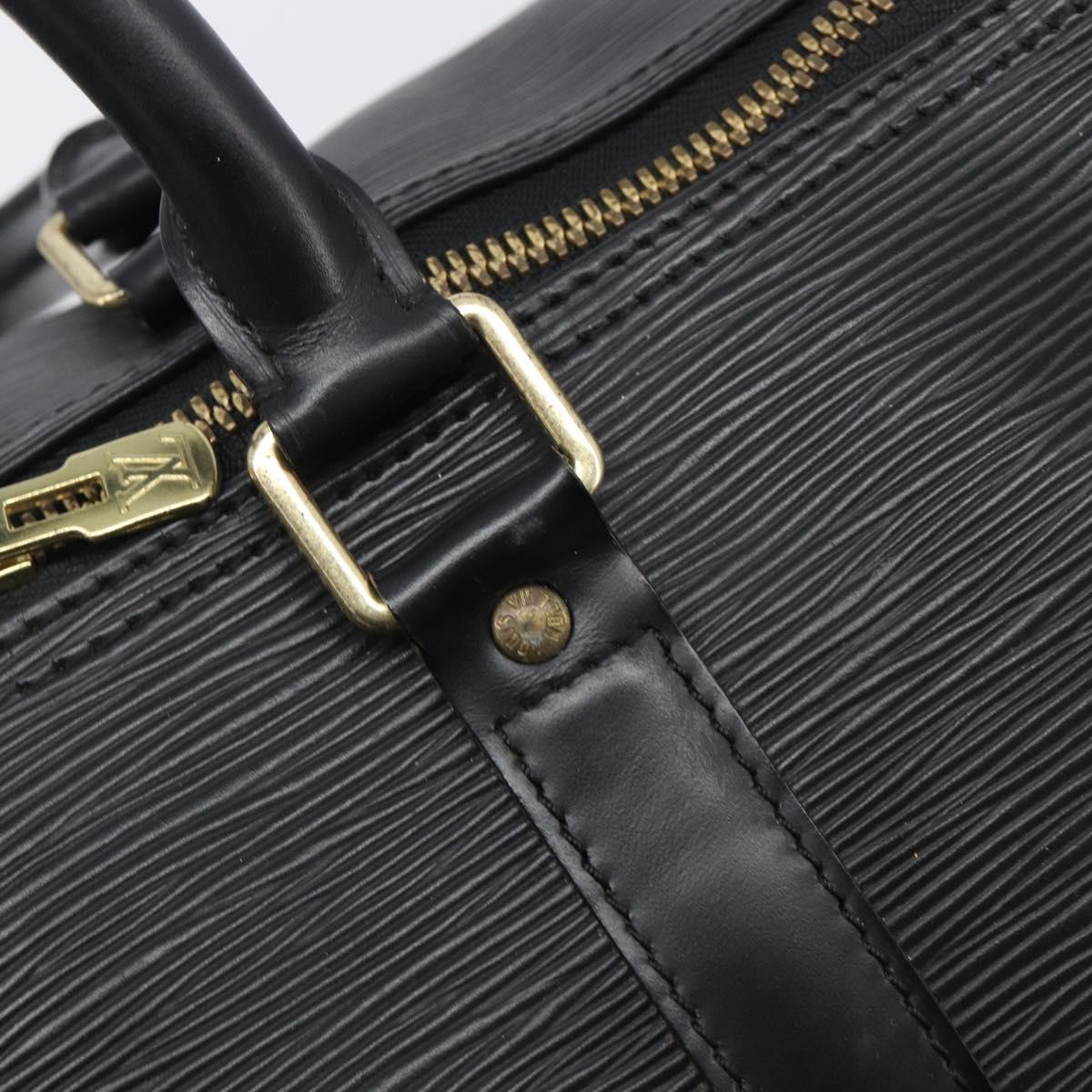 LOUIS VUITTON Epi Keepall 45 Boston Bag Black M42972 LV Auth 204059A