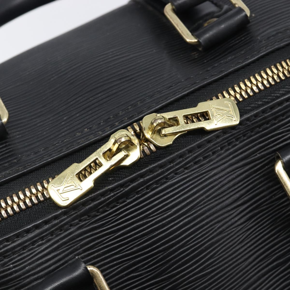 LOUIS VUITTON Epi Keepall 45 Boston Bag Black M42972 LV Auth 204059A