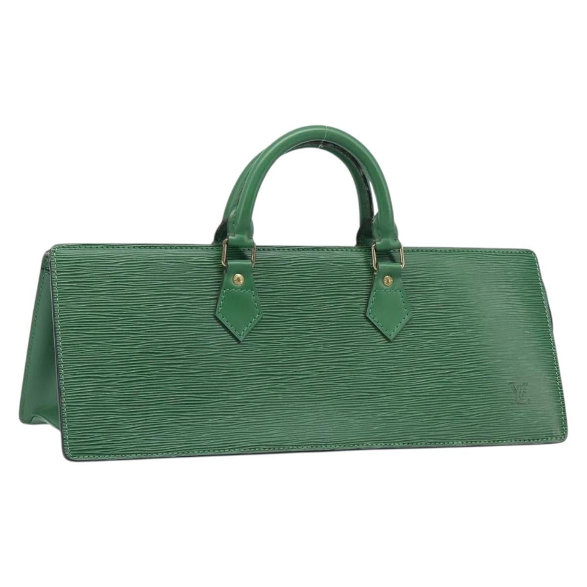 LOUIS VUITTON Epi Sac Triangle Hand Bag Green M52094 LV Auth 204080