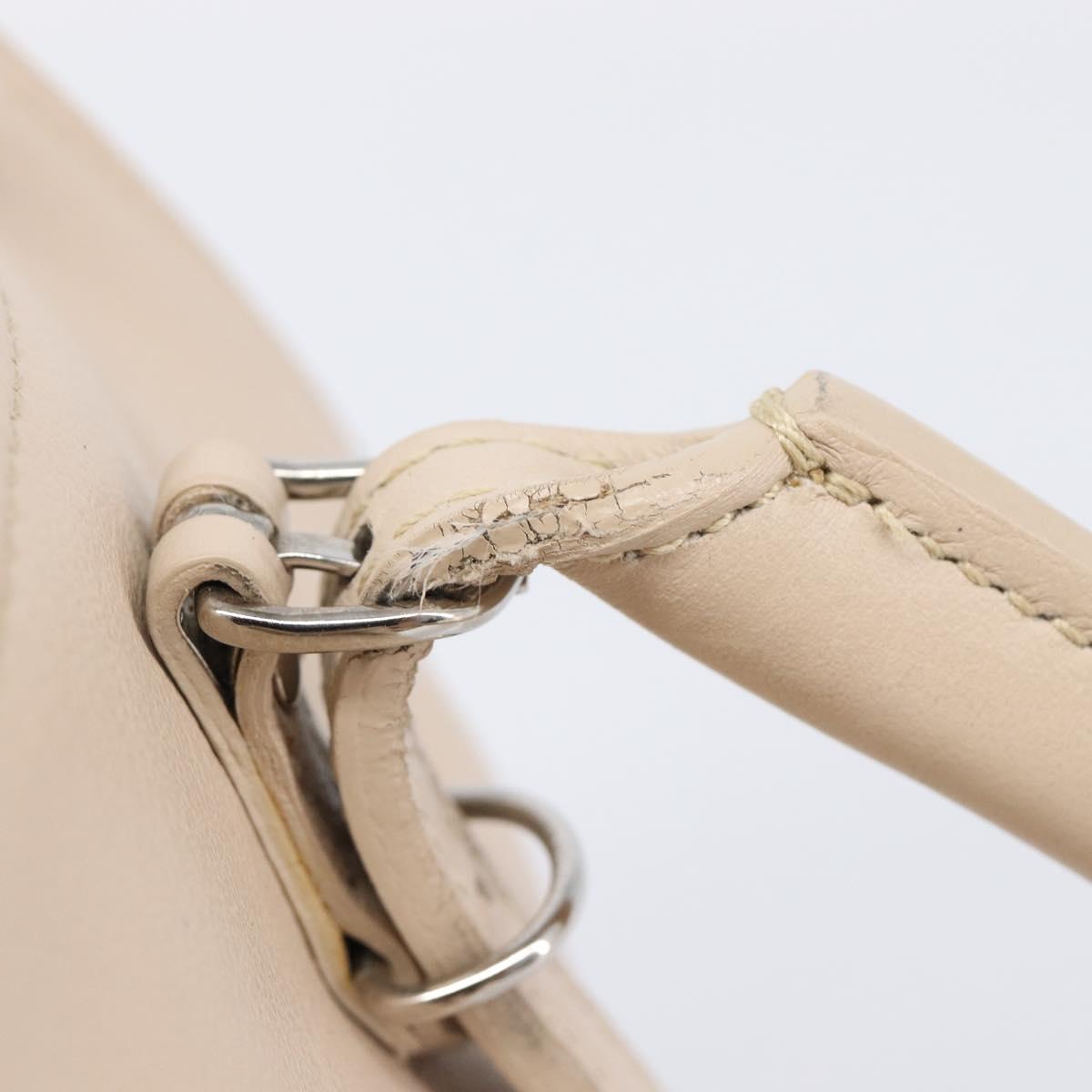 BALENCIAGA Paper Mini Hand Bag Leather 2way Gray Silver 357333 Auth 204084V