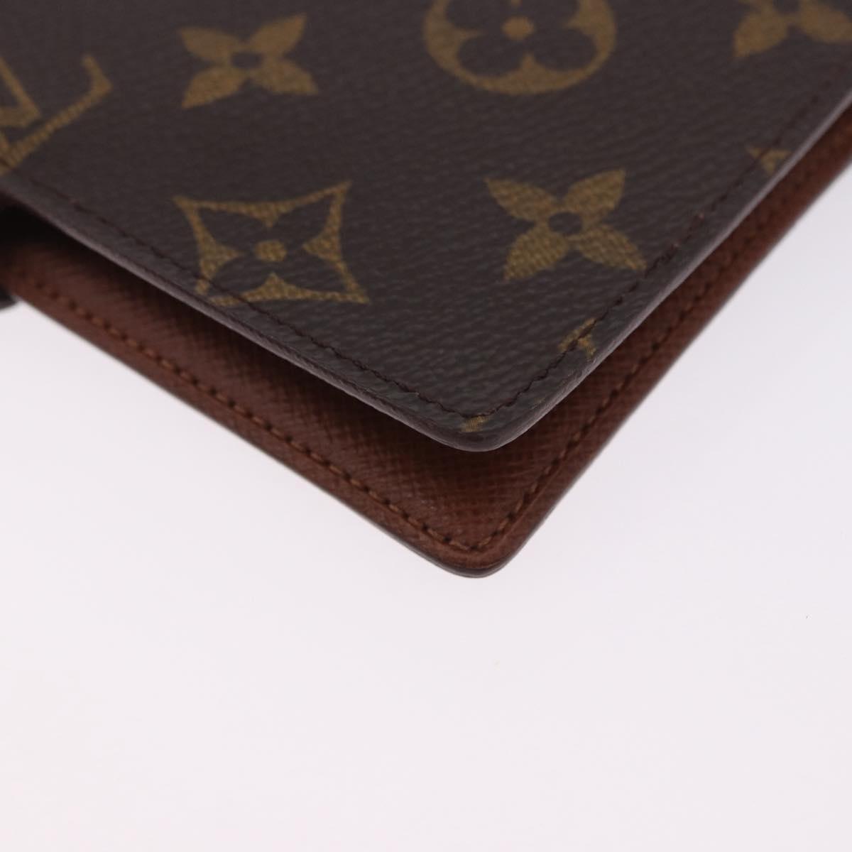 LOUIS VUITTON Monogram Agenda PM Day Planner Cover R20005 LV Auth 204086