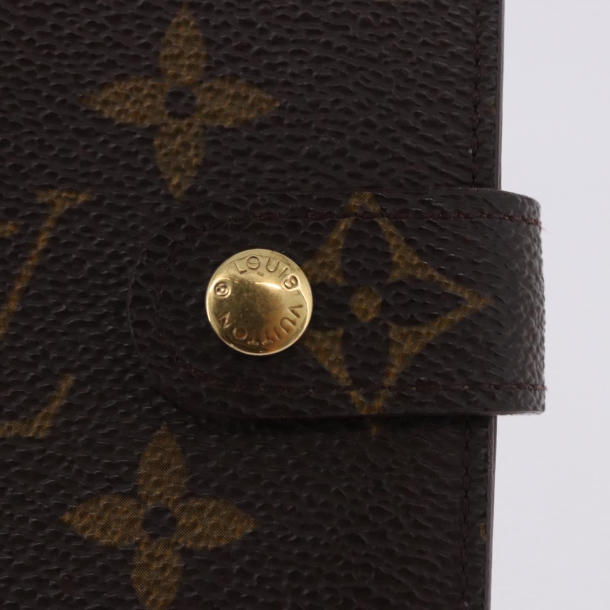 LOUIS VUITTON Monogram Agenda PM Day Planner Cover R20005 LV Auth 204086