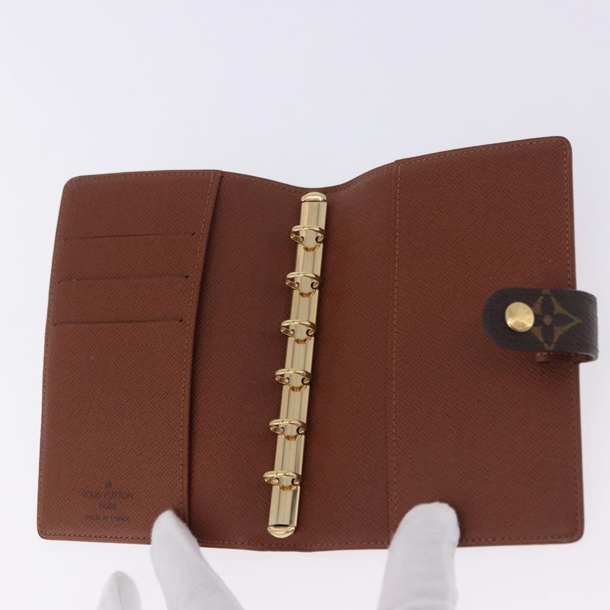 LOUIS VUITTON Monogram Agenda PM Day Planner Cover R20005 LV Auth 204086
