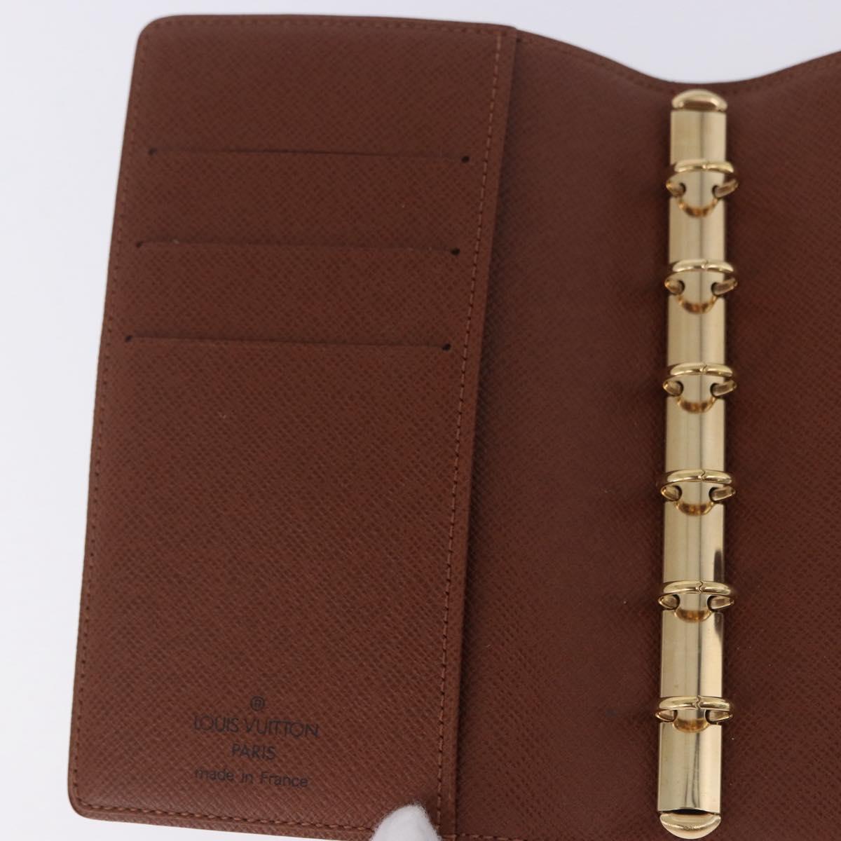 LOUIS VUITTON Monogram Agenda PM Day Planner Cover R20005 LV Auth 204086