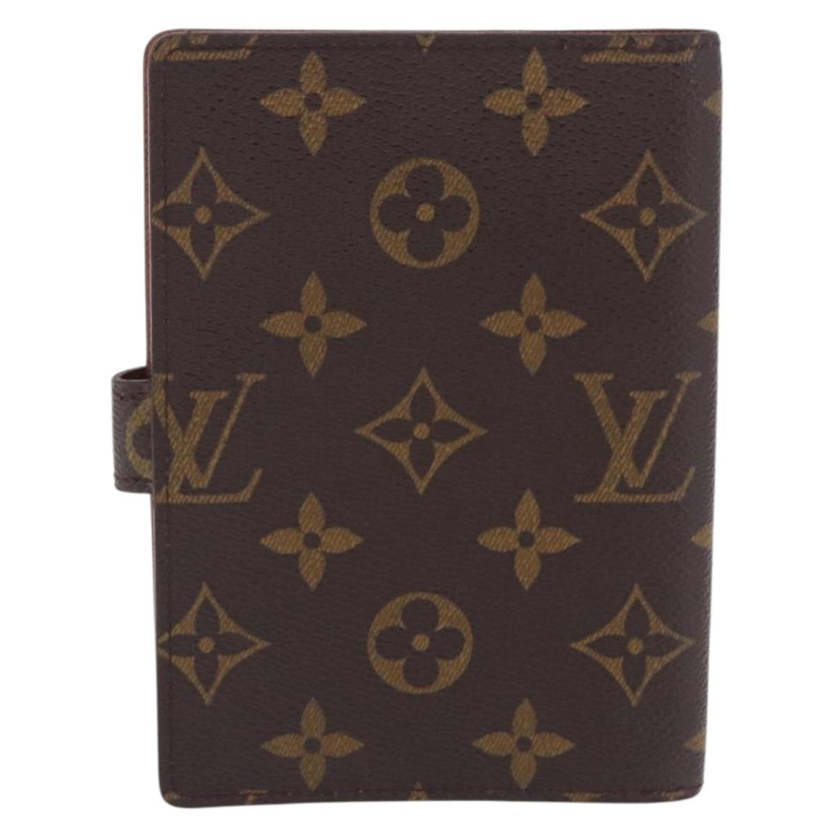 LOUIS VUITTON Monogram Agenda PM Day Planner Cover R20005 LV Auth 204086