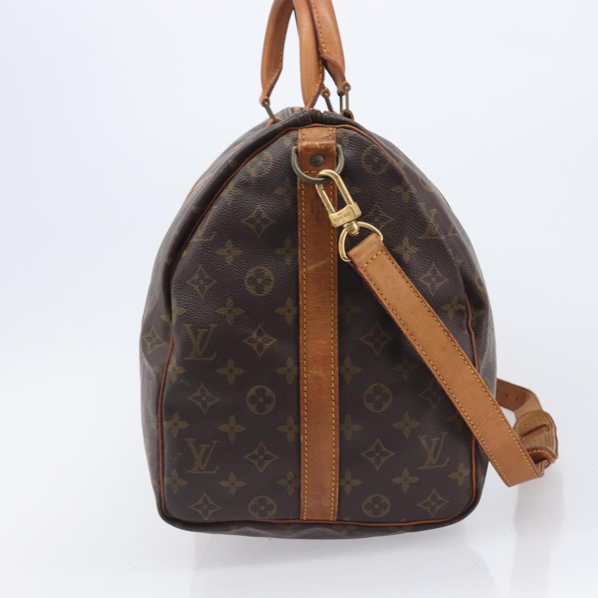 LOUIS VUITTON Monogram Keepall Bandouliere 50 Boston Bag M41416 LV Auth 204089