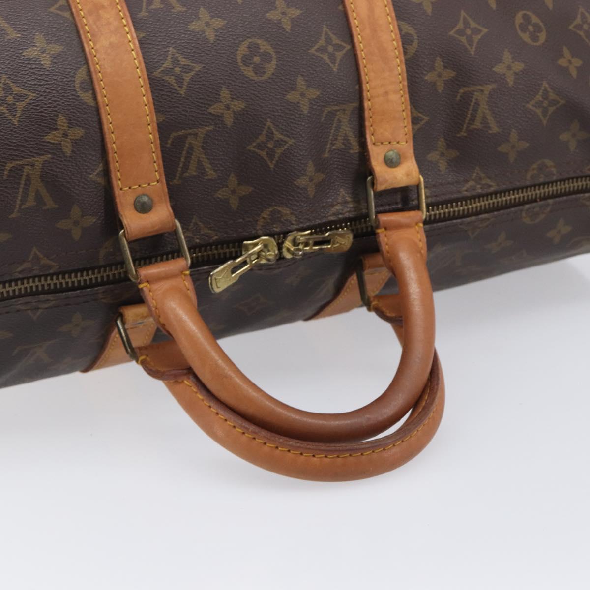 LOUIS VUITTON Monogram Keepall Bandouliere 50 Boston Bag M41416 LV Auth 204089